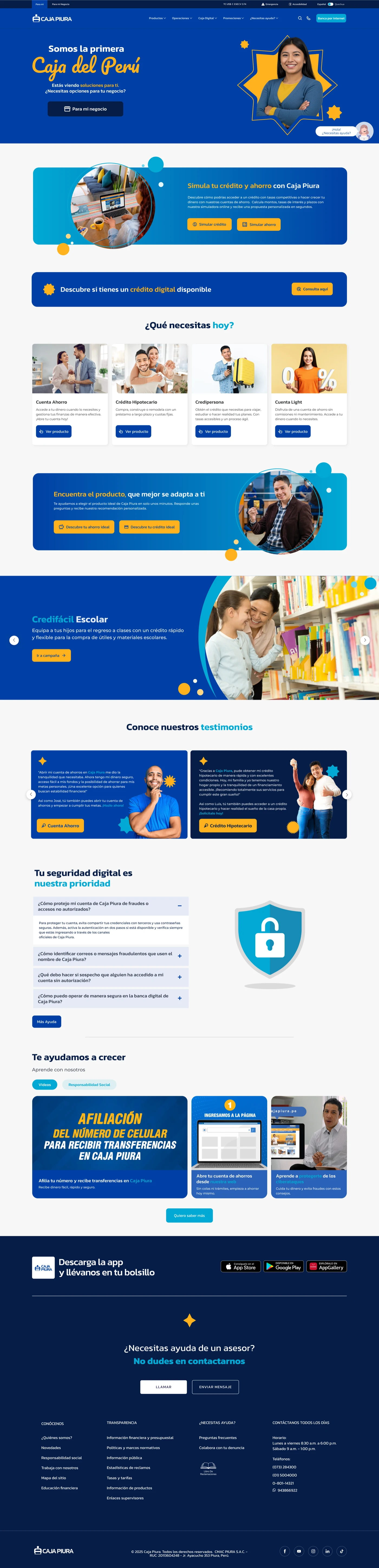 Caja Piura — Ecosistema digital — pantalla 3