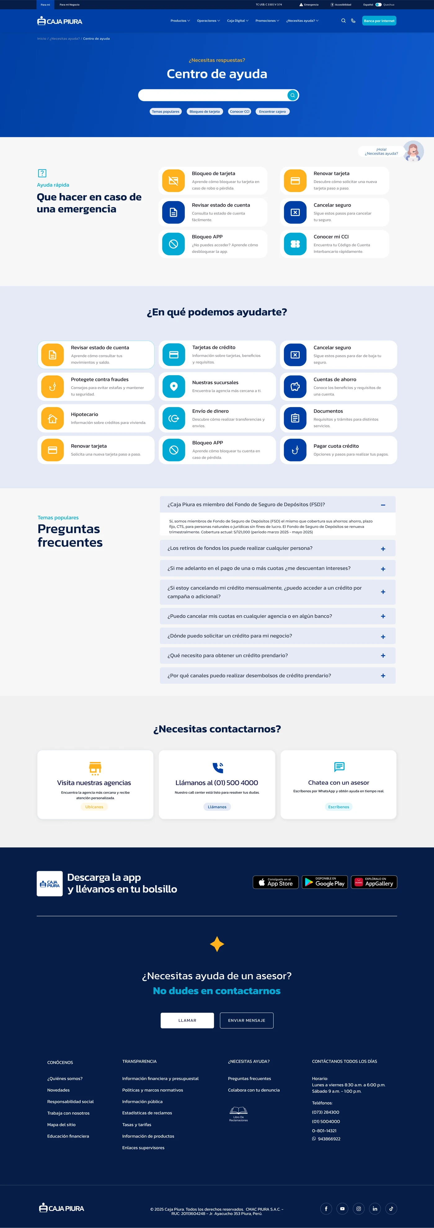Imagen principal del proyecto Caja Piura — Ecosistema digital